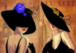 ~Flirty Black Hats~