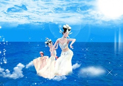 Blue water dancers