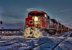Great Train In Winter