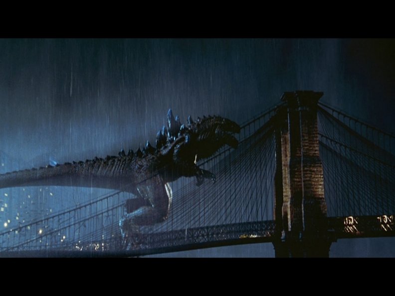 Godzilla on the bridge