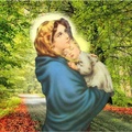 Mary carries Jesus