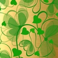 Green Flowers & Hearts