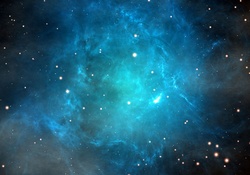 space stars blue lights