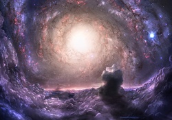 galaxy with nebula