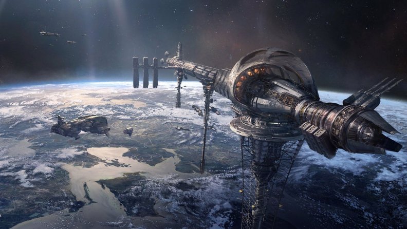 Concept Spaceship Station Art