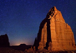 wonderful desert monument among the stars