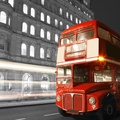 wonderful london bus at night