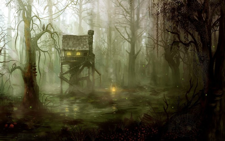 Magical swamp house