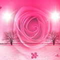 Pink flower art