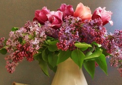 Lilacs and Roses