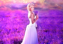 Girl in the Lavender Field