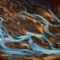 Detail river of Pjorsa Islande