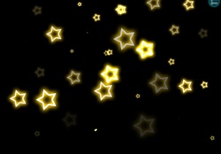 Gold stars In The Sky At Night