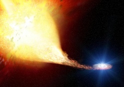 Supernova Explosion in Space