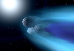 comet coming towards earth  
