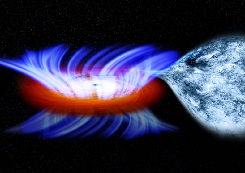 Black Hole Devouring A massive Star