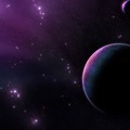Purple Planets, Stars and Comet