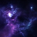 Space Stars and Blue_Purple Nebula