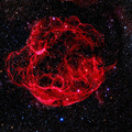 Amazing Red Nebula in Starry Galaxy