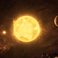 Yellow Sun in Space