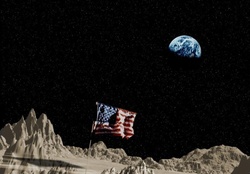 Flag on the moon