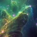 Emerald Nebula and Bright Stars