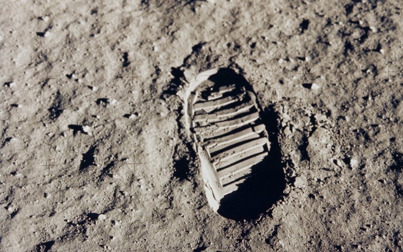 First Footprint on the Moon