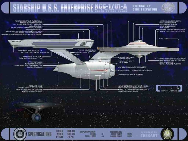 Star Trek Enterprise schematics NCC1701A