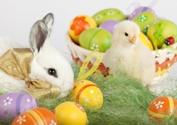 Easter Bunny and Chick