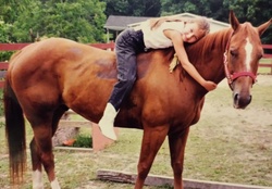 COWGIRL ON HORSE