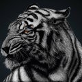 Black and white tiger
