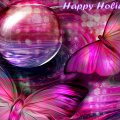 ★Happy Holidays Pink Butterflies★