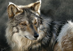 Wolves Painting