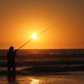 Ocean Fishing at Sunset