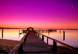 PIER with PINK SKY