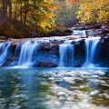 River Waterfalls in Autumn