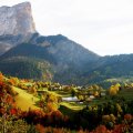 Italian Mountain Village in Autumn