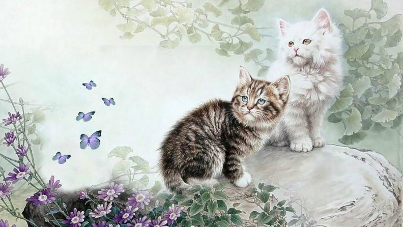 Chinese Cat Painting V
