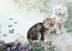 Chinese Cat Painting V
