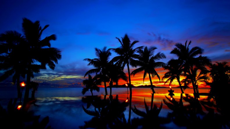 Splendid tropical sunset