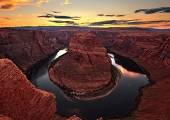 sunset behind the canyon (fullHD)
