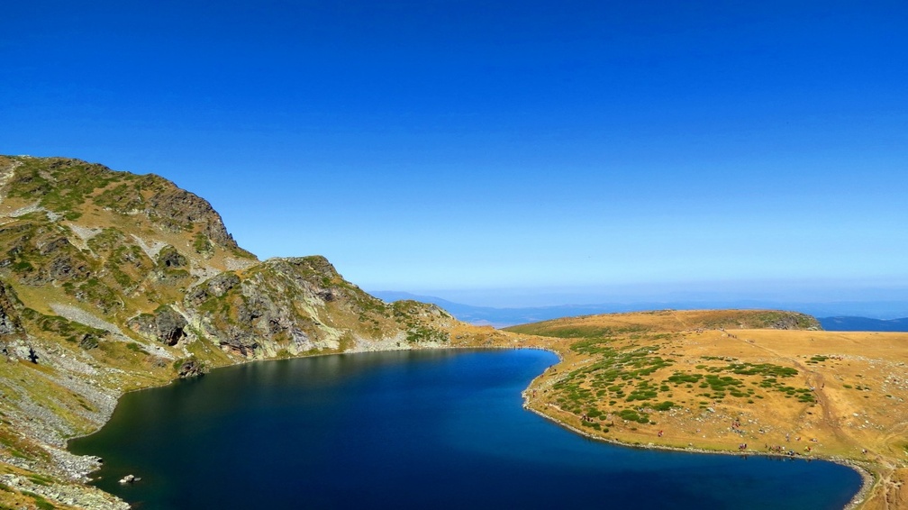 Mountains, Blue Water, and Sky in Bulgaria
