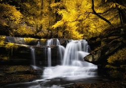 Waterfall in Fall Season