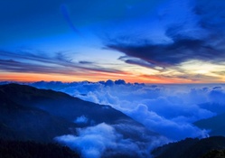Mountain Clouds at Sunrise