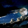 Full Moon in the starry sky