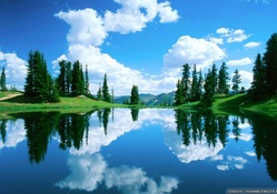 Clouds Reflected in a Lake