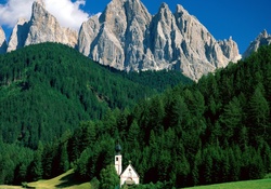Church in the Mountains of Italy