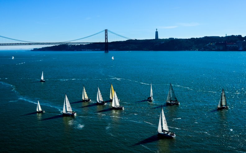 Sailboats in Lisbon, Portugal