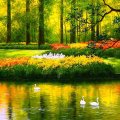 Lovely colorful park