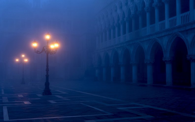 Twilight in Venice, Italy